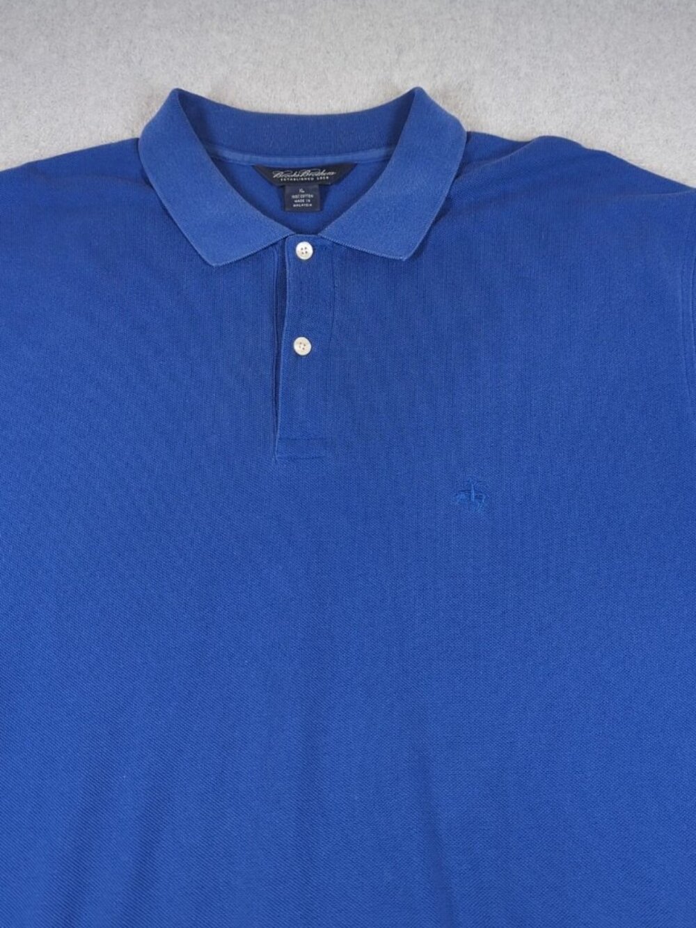 Brooks Brothers Polo Shirt Men's XL Blue Golf Short Sleeve Cotton 1818 Logo